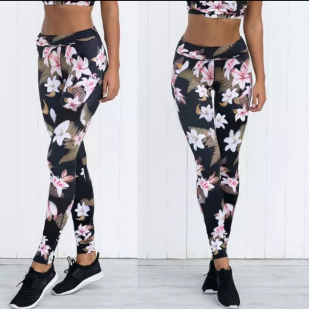 Summer Active Floral Leggings